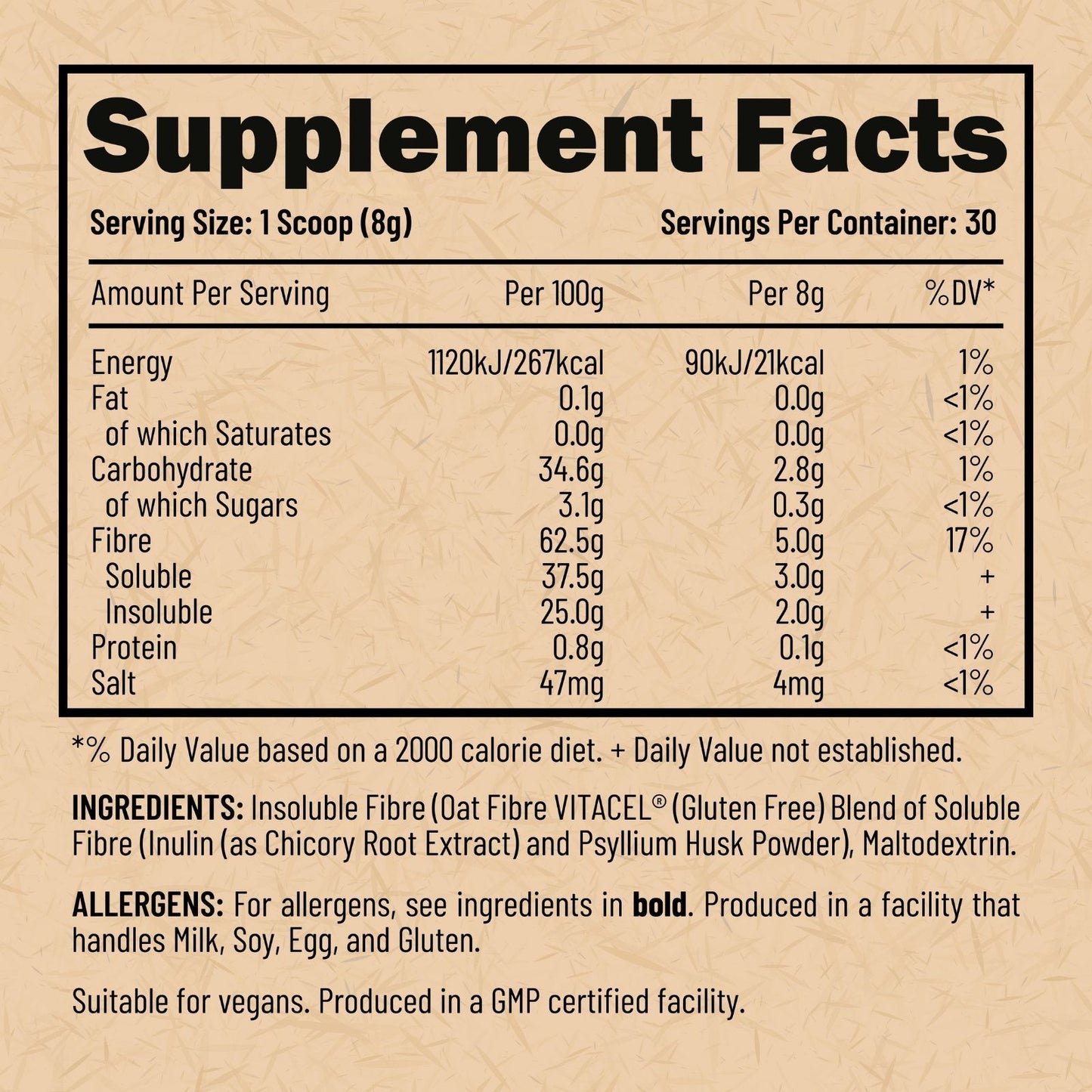 Efectiv Nutrition Fibre 240g - HealVia LimitedHealVia LimitedEfectiv Nutrition Fibre 240g