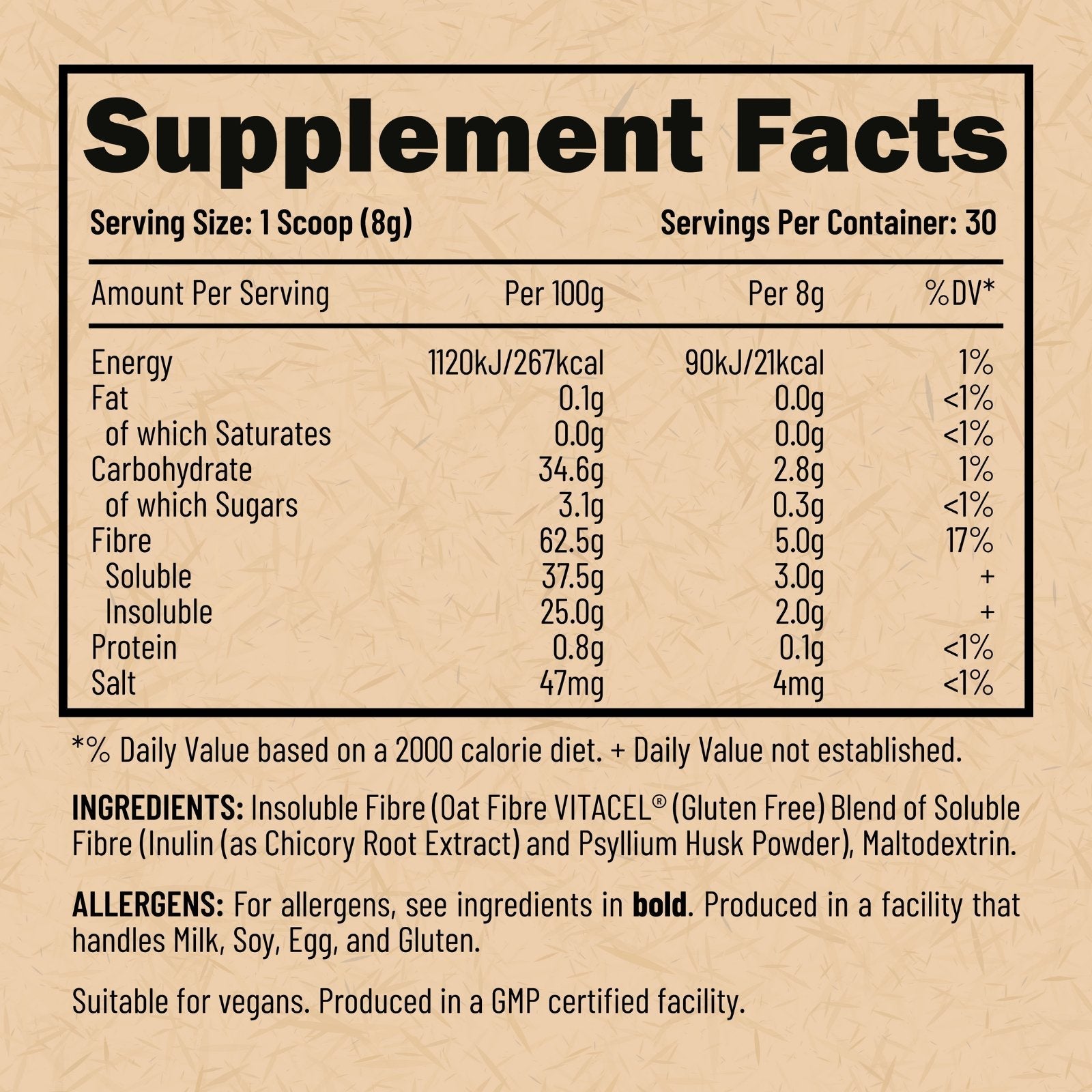 Efectiv Nutrition Fibre 240g - HealVia LimitedHealVia LimitedEfectiv Nutrition Fibre 240g