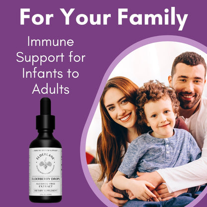 Elderberry Drops by Elderlane – Immune Support, Non-GMO, Vegan