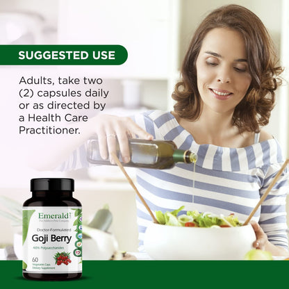 Emerald Labs Goji Berry – Immune & Liver Health Support, 60 Veg Capsules (30-Day Supply) – Vegan & Gluten-Free
