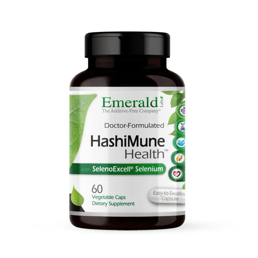 Emerald Labs HashiMune Health - دعم نباتي للغدة الدرقية والمناعة (60 كبسولة نباتية، تكفي لمدة 30 يومًا)