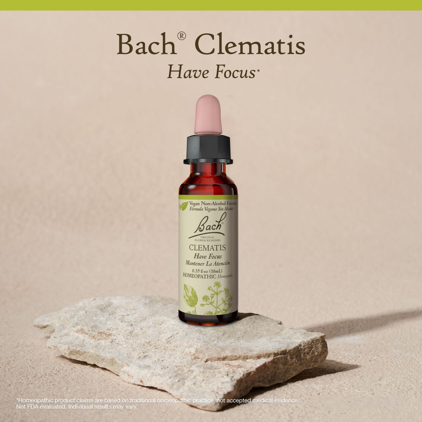 Bach Original Flower Remedies – Clematis (Non-Alcohol) For Focus | 10mL Dropper