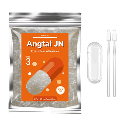 Empty Gelatin Capsules Size 3 – 100 Count | Clear Small Gel Caps for DIY Filling