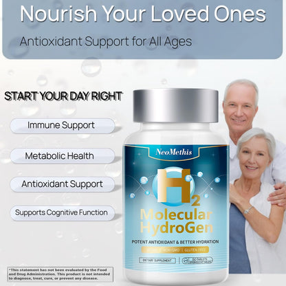 Hydrogen Water Tablets – H2 + Magnesium | 60 Tablets | Fast-Dissolving