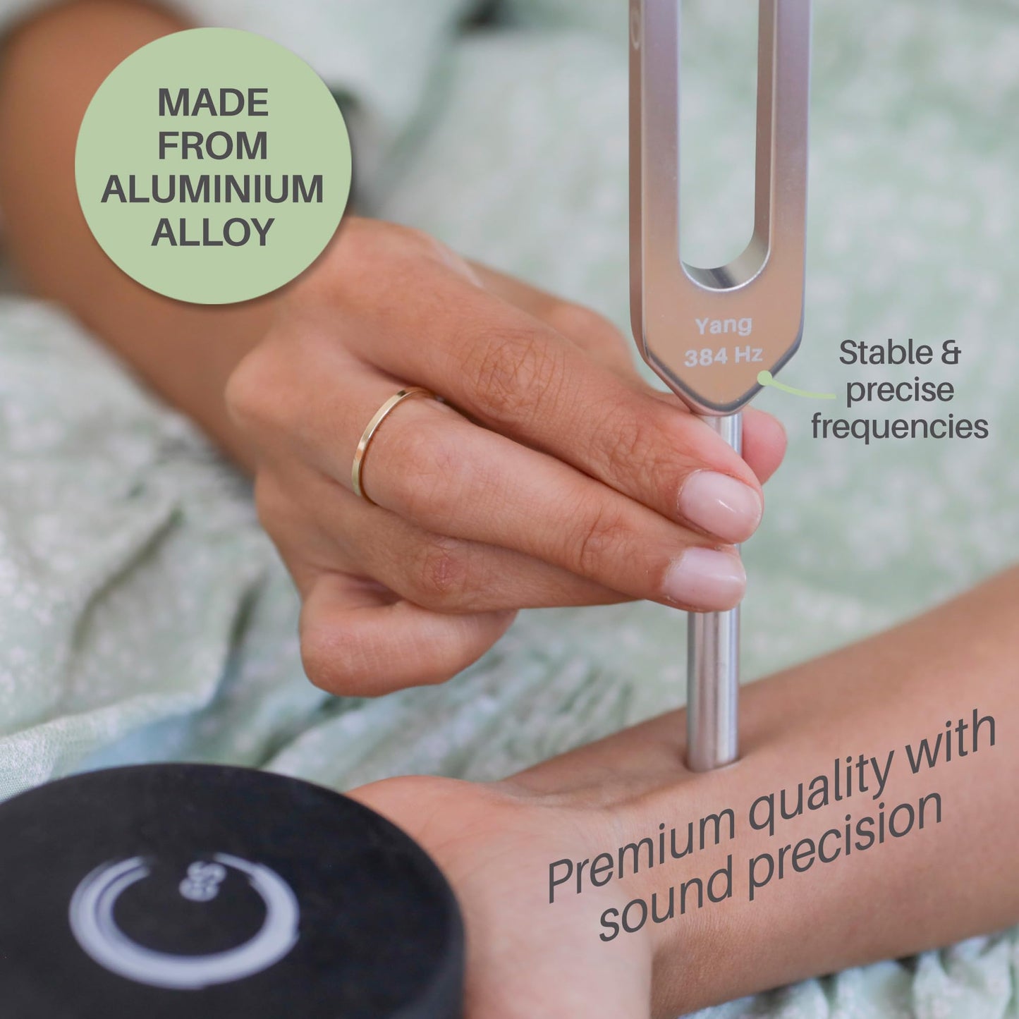 ENSO SENSORY Resonance Tuning Fork Set – 128Hz, 136.1Hz, 256Hz, 384Hz for Stress, Sleep & Chakra Balance