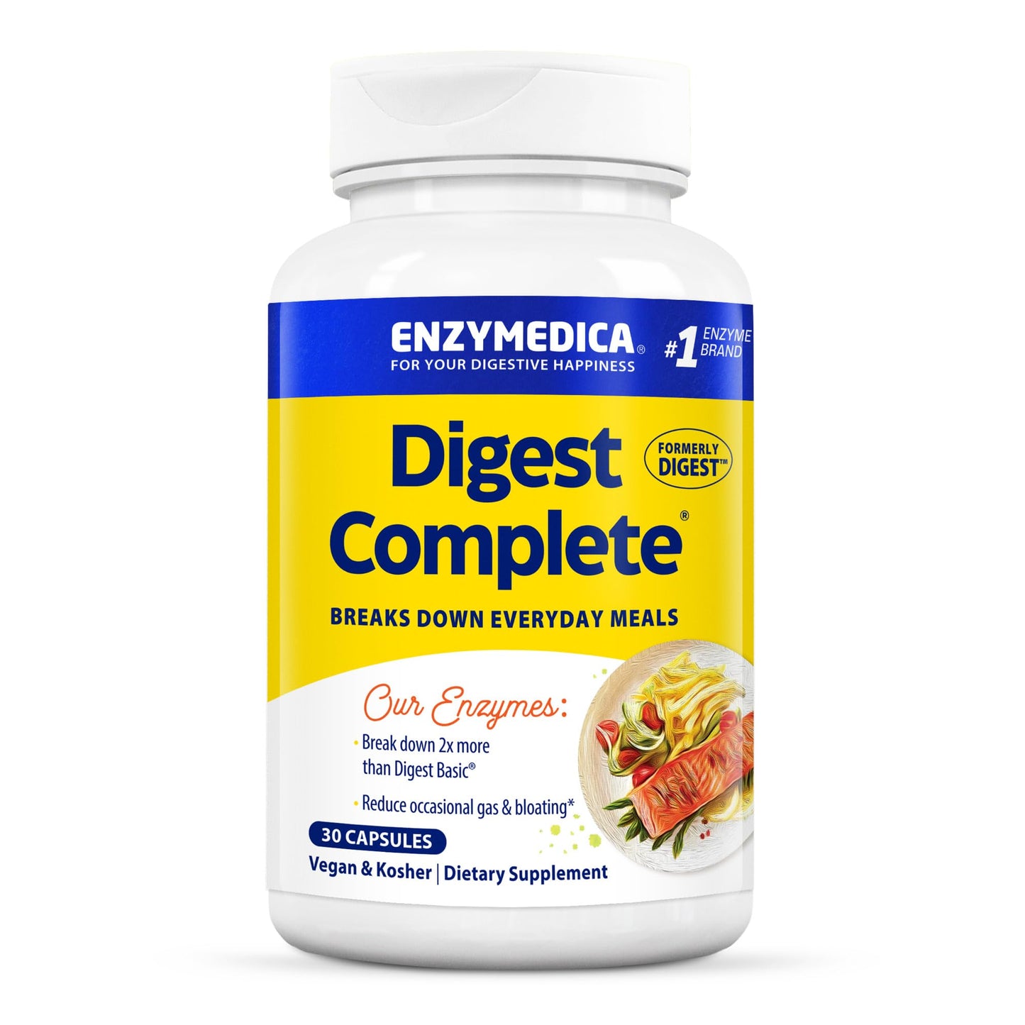 Enzymedica Digest: Complete Digestive Enzyme Formula | 30 Capsules
