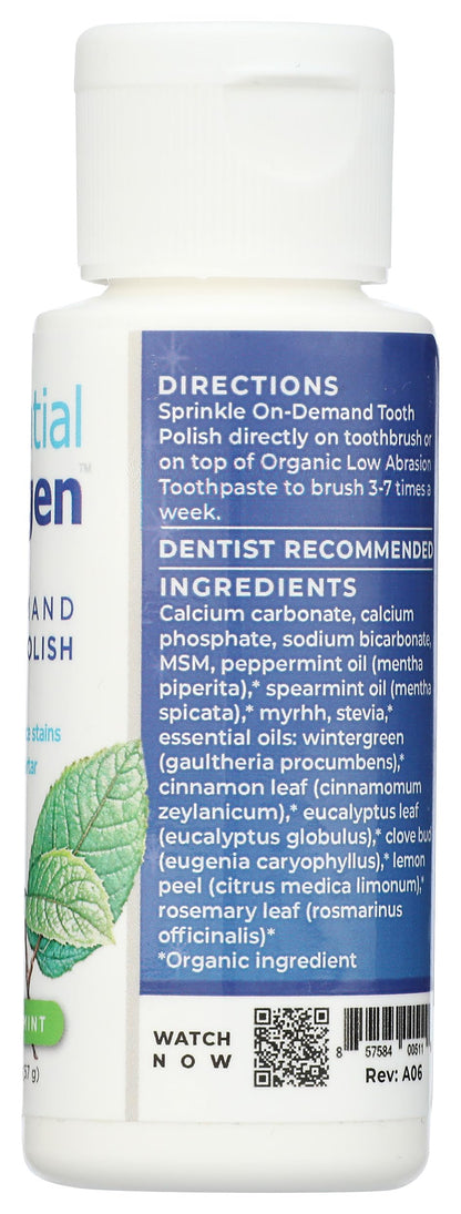ESSENTIAL OXYGEN Organic Mint Tooth Polish 2oz – Non-GMO & Vegan