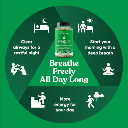 Eu Natural Breathe Inhaler Support – Sinus, Lungs & Bronchial Wellness | 60 Veg Soft Capsules