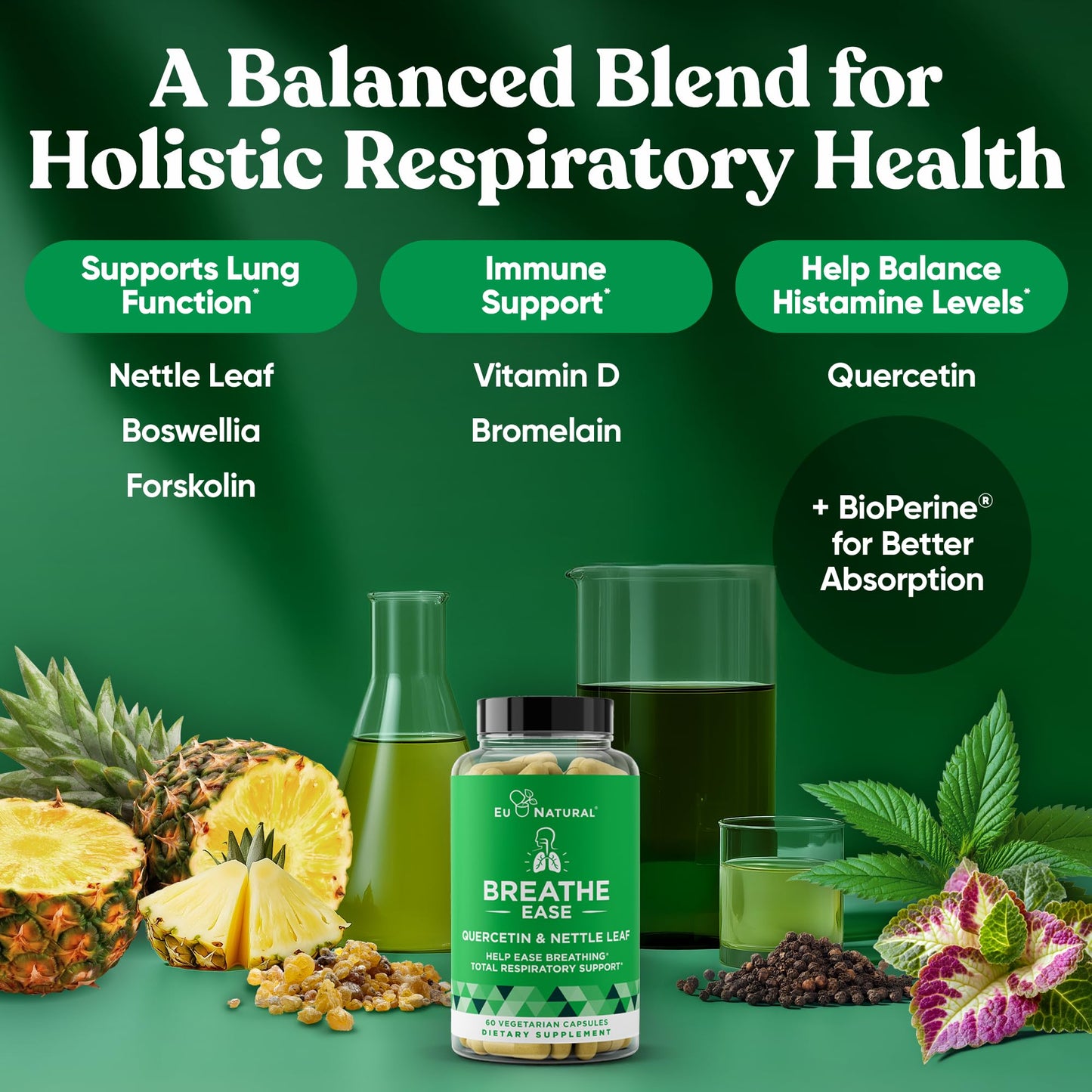 Eu Natural Breathe Inhaler Support Supplement – Seasonal Sinus & Lung Wellness