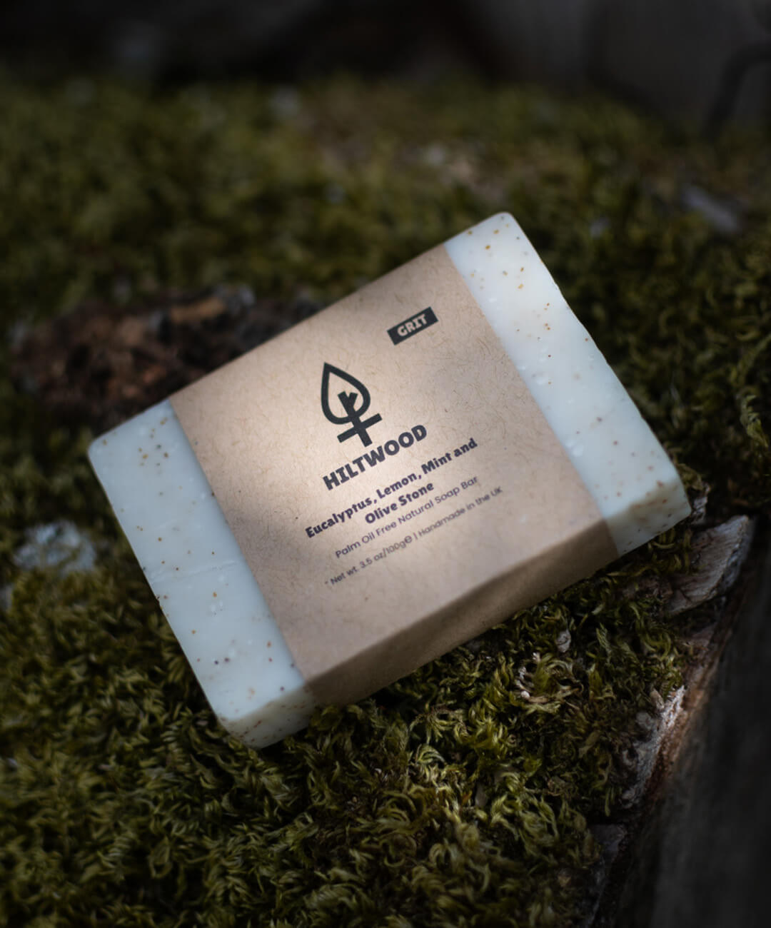 Eucalyptus Lemon Mint and Olive Stone Natural Soap Bar (With Grit) - HealVia LimitedHealVia LimitedEucalyptus Lemon Mint and Olive Stone Natural Soap Bar (With Grit)