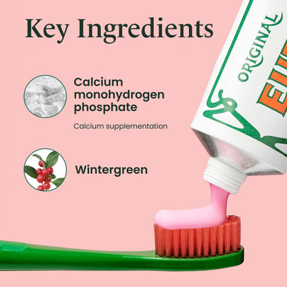 EUTHYMOL Original Toothpaste Travel Set - Fluoride-Free 3x1.4oz | Gift Set
