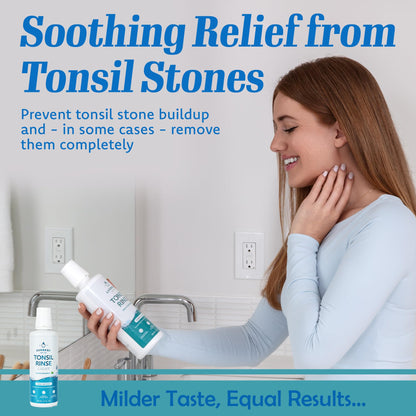 Everest Mouth Wash & Tonsil Stone Remover – Natural, Alcohol-Free Oral Rinse (17 fl oz, 3 Pack) – Light Spearmint