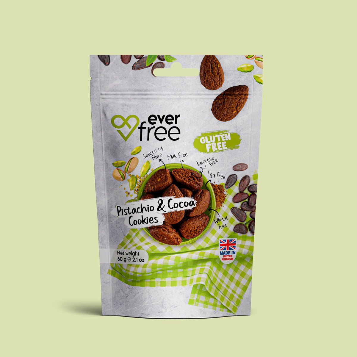 Biscotto Senza Glutine al Pistacchio e Cacao