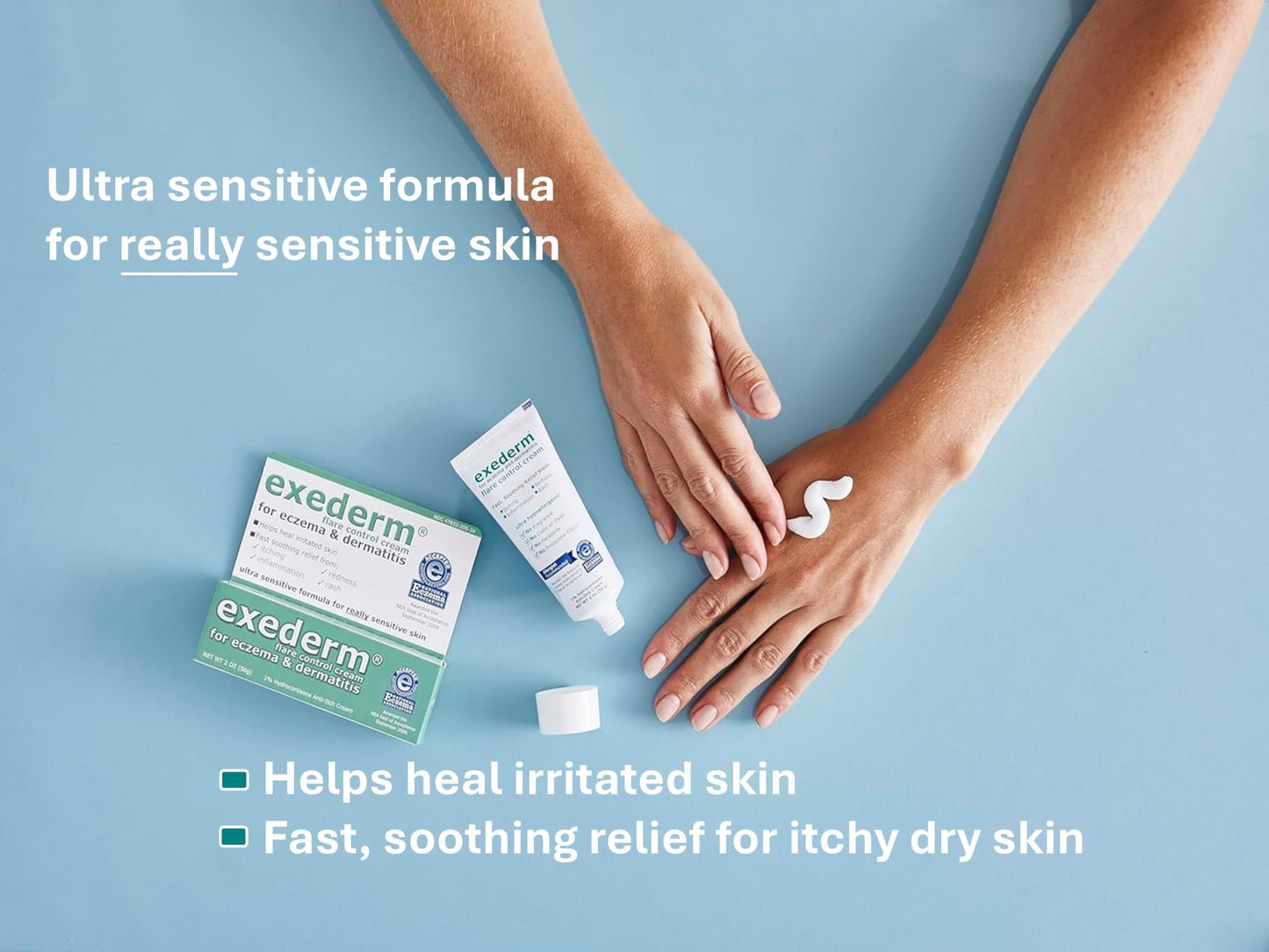 Exederm Flare Control Cream for Eczema & Dermatitis, 2oz