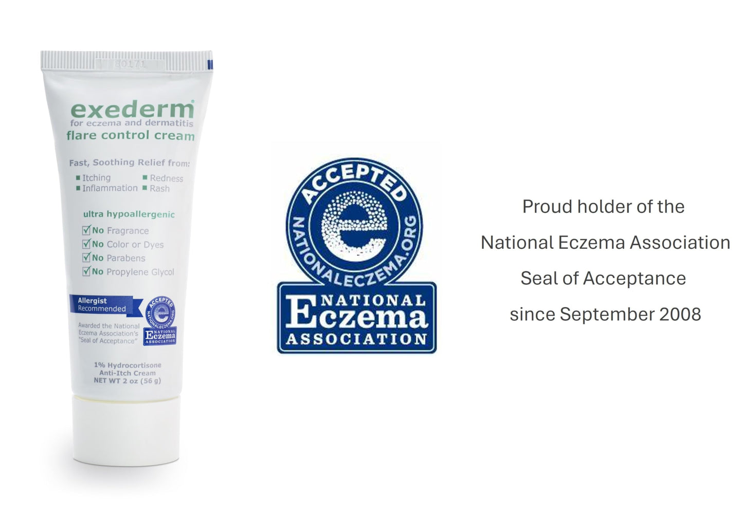 Exederm Flare Control Cream for Eczema & Dermatitis, 2oz