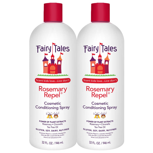 Fairy Tales Rosemary Repel Daily Kids Conditioning Spray REFILL – 32 oz x 2, Gentle Detangling & Kid-Approved Scent