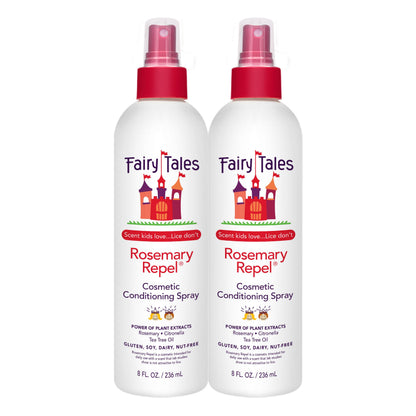 Fairy Tales Rosemary Repel Daily Kids Conditioning Spray – 8 oz x 2 | Gentle Detangling with Herbal Scent