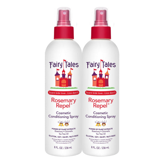 Fairy Tales Rosemary Repel Daily Kids Conditioning Spray – 8 oz x 2 | Gentle Detangling with Herbal Scent