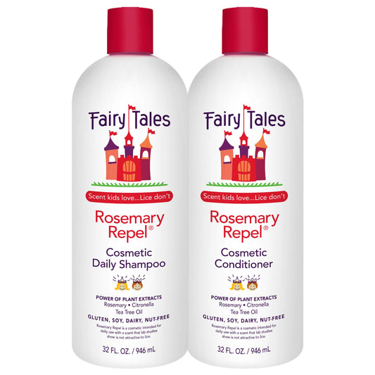 Fairy Tales Rosemary Repel Shampoo & Conditioner Duo — Kid-Approved Scent, Lice Deterrent (Pack of 2)