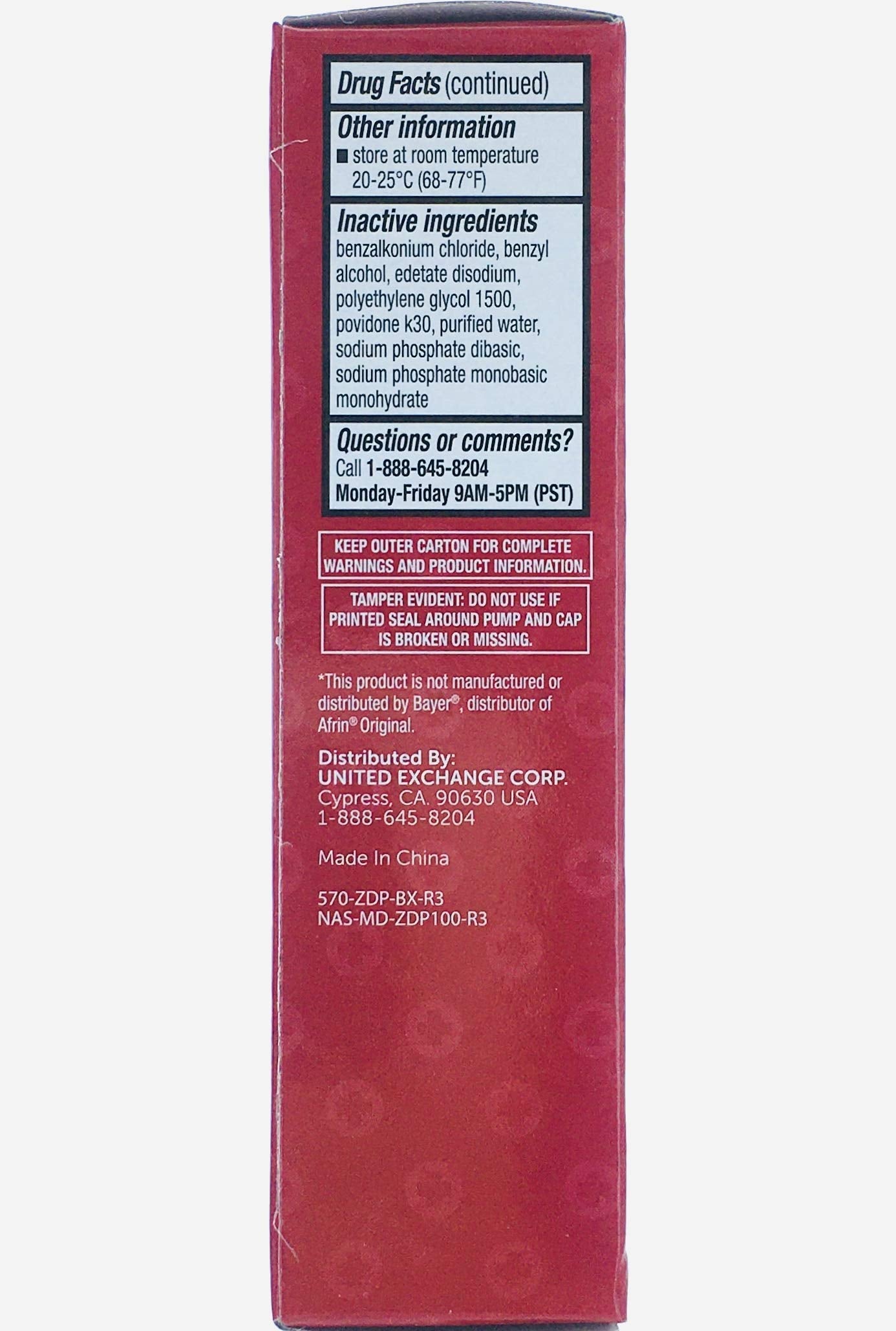 Family Care Nasal Relief Pump Mist Spray .5 oz – Pack of 3 | Anti-Drip, 12-Hour Relief