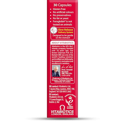 Feroglobin Vitabiotics Organic Iron & Mineral Capsules – 30 Capsules