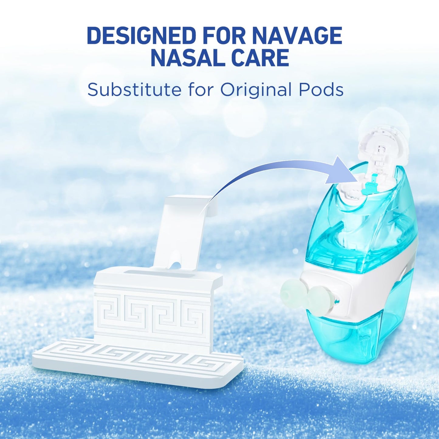 FireAnt 100 Saline Packets + 12 Reusable Silicone Pod Refills for Navage Nasal Care