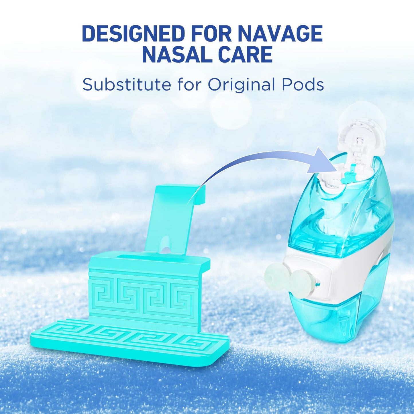 FireAnt 100 Saline Packets & 16 Silicone Pads Refills for Navage Nasal Care
