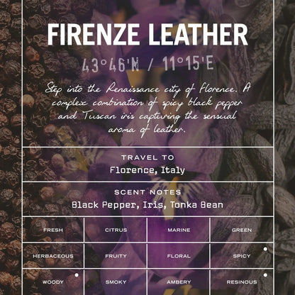 Firenze Leather Scented Candle Refill - HealVia LimitedHealVia LimitedFirenze Leather Scented Candle Refill