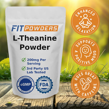 FitPowders L-Theanine Powder – 100g, Pure, Non-GMO, Vegan