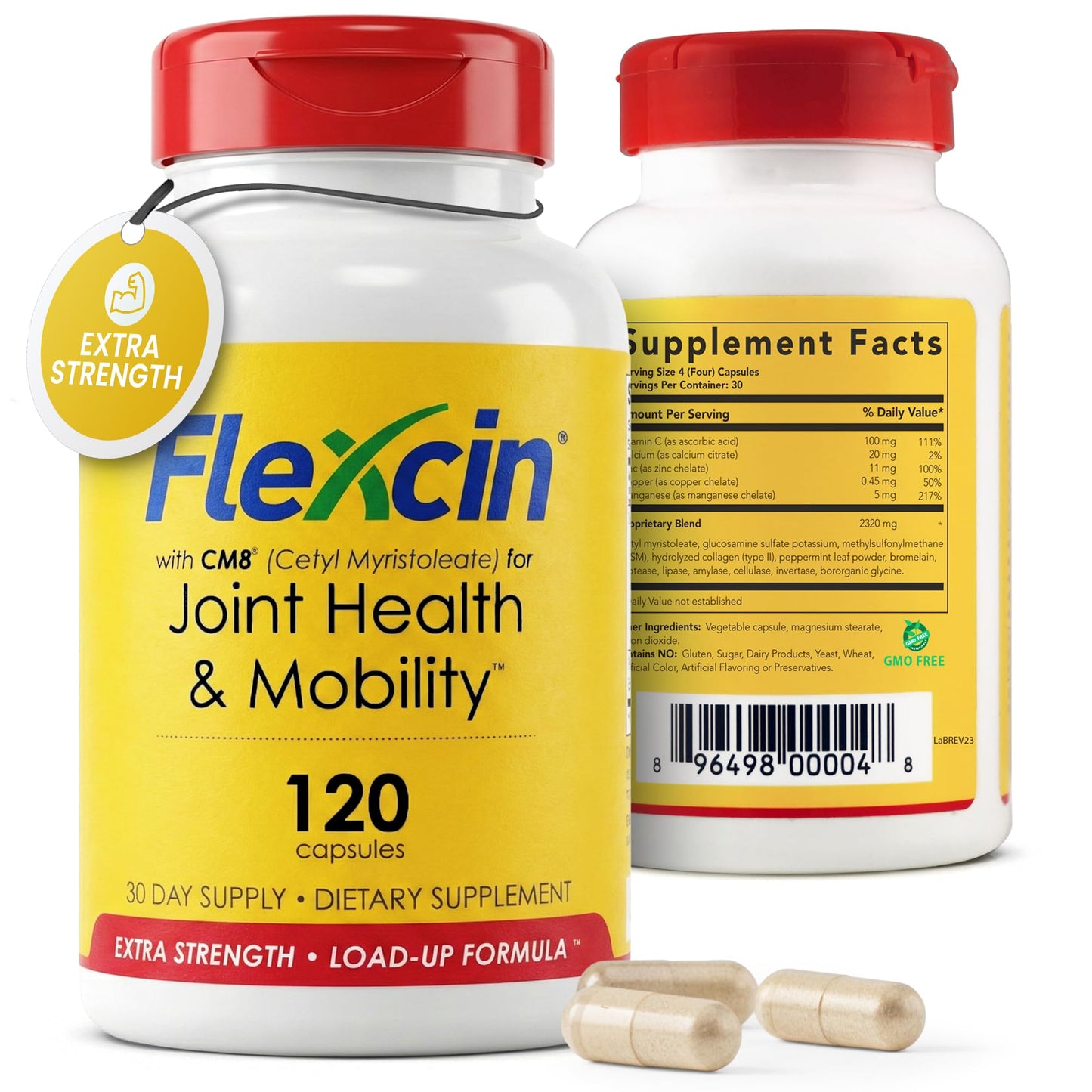 Flexcin Extra Strength CM8 Joint Formula — 360 Capsules (3-Pack)