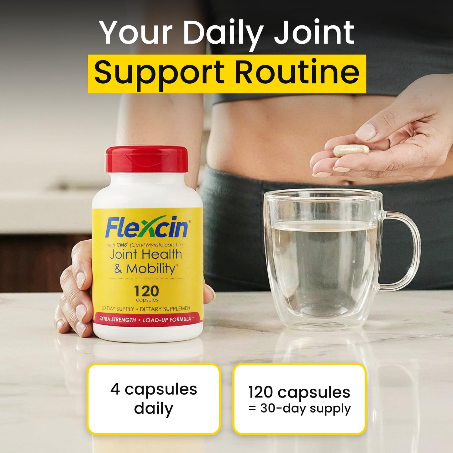 Flexcin Extra Strength CM8 Joint Formula — 360 Capsules (3-Pack)