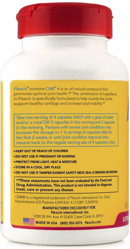 Flexcin Extra Strength CM8 Joint Formula — 360 Capsules (3-Pack)