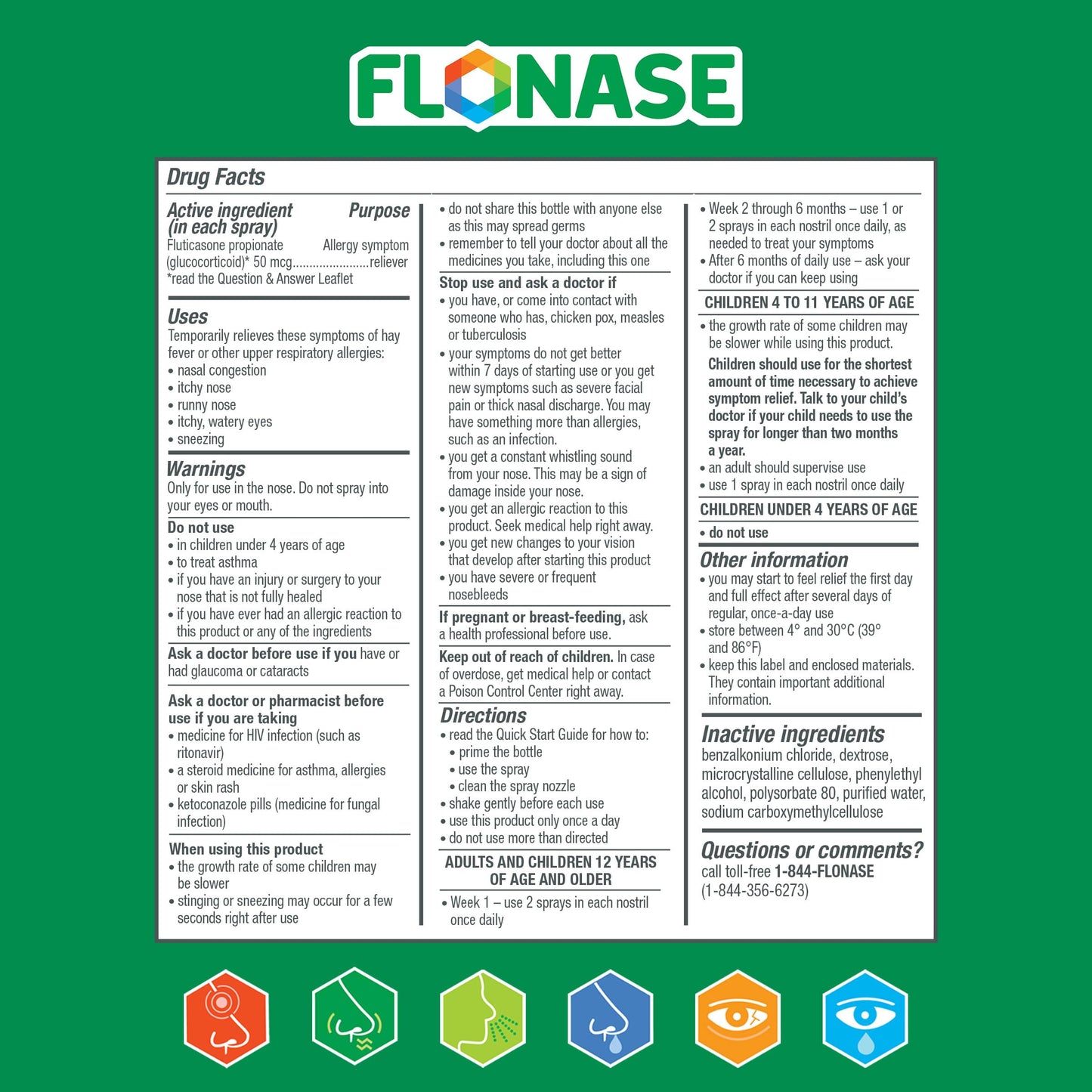 Flonase Children’s Allergy Relief Nasal Spray – 24-Hour Non-Drowsy Relief for Kids (72 Sprays)