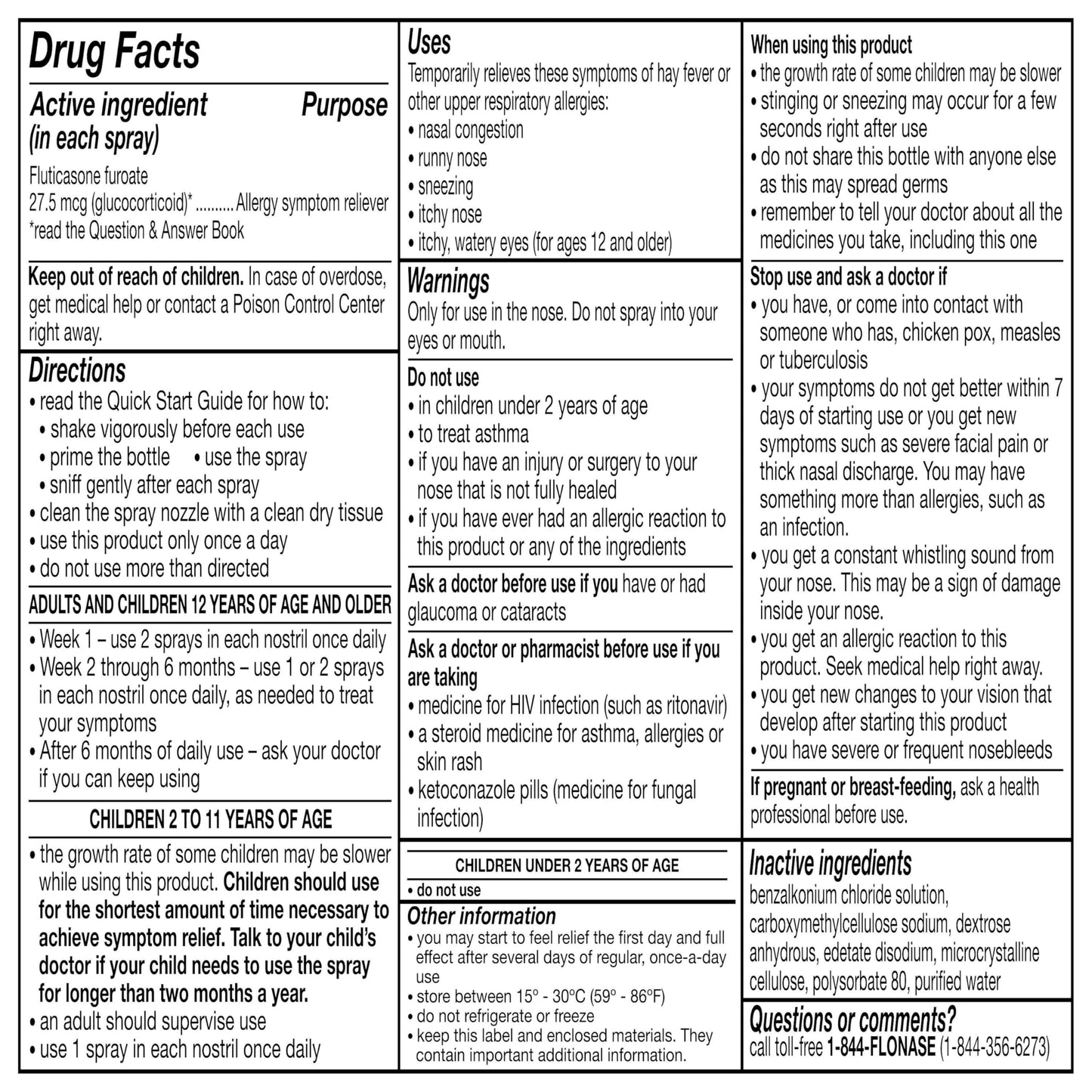 Flonase Sensimist Allergy Relief Nasal Spray – 24-Hour Non-Drowsy Multi-Symptom Relief | 60 Sprays