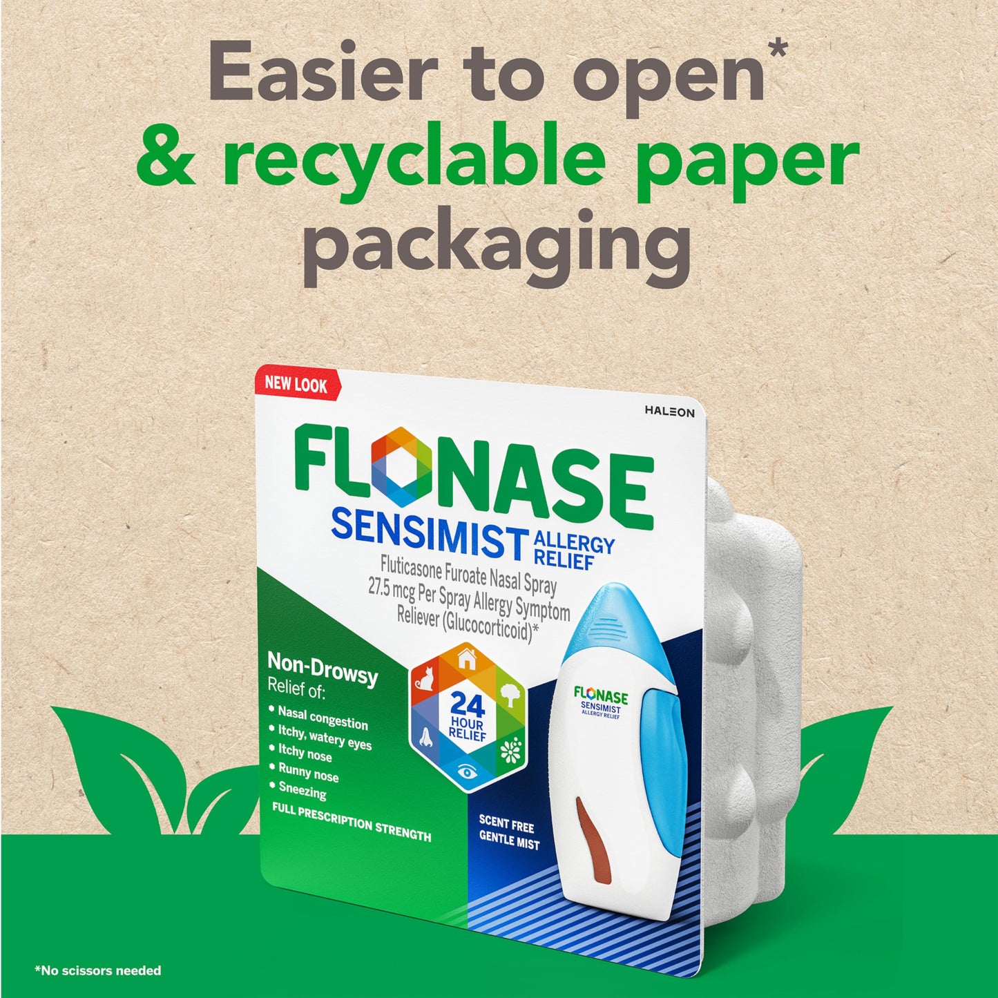 Flonase Sensimist Allergy Relief Nasal Spray – 24-Hour Non-Drowsy, 120 Sprays