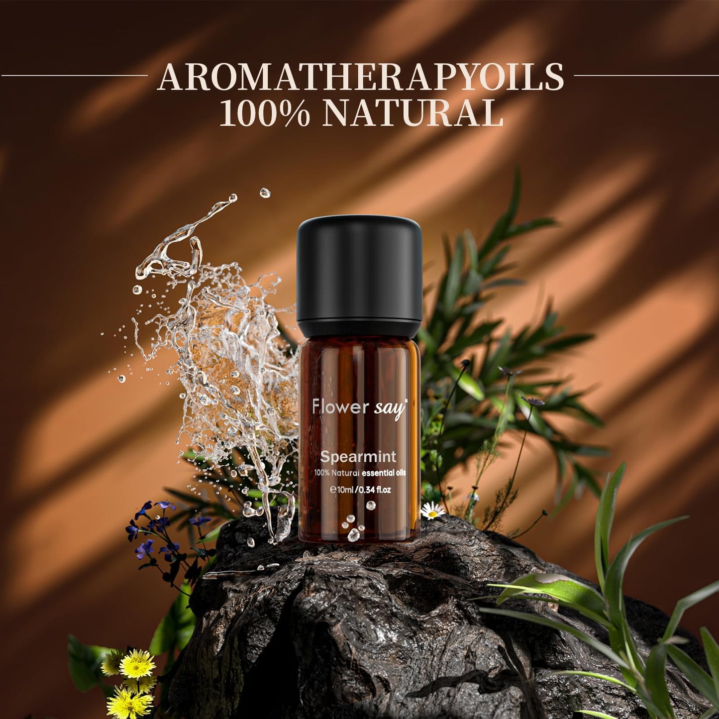 FLOWERSAY Spearmint Essential Oil 0.34oz – 100% Pure Therapeutic Grade