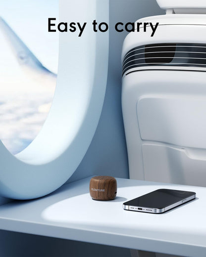 Flowtune Mini Portable White Noise Machine – 18 Sleep Sounds, 6H Timer, Wood Grain
