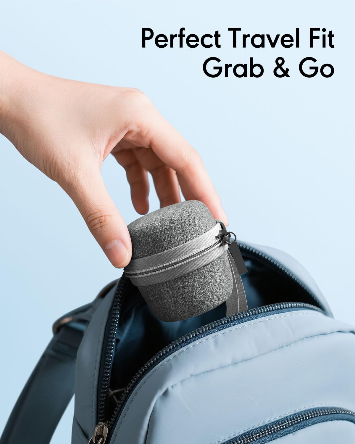 FLOWTUNE Mini Travel Case — Crush-Resistant, Custom-Fit Case for Portable White Noise Machine (Case Only)