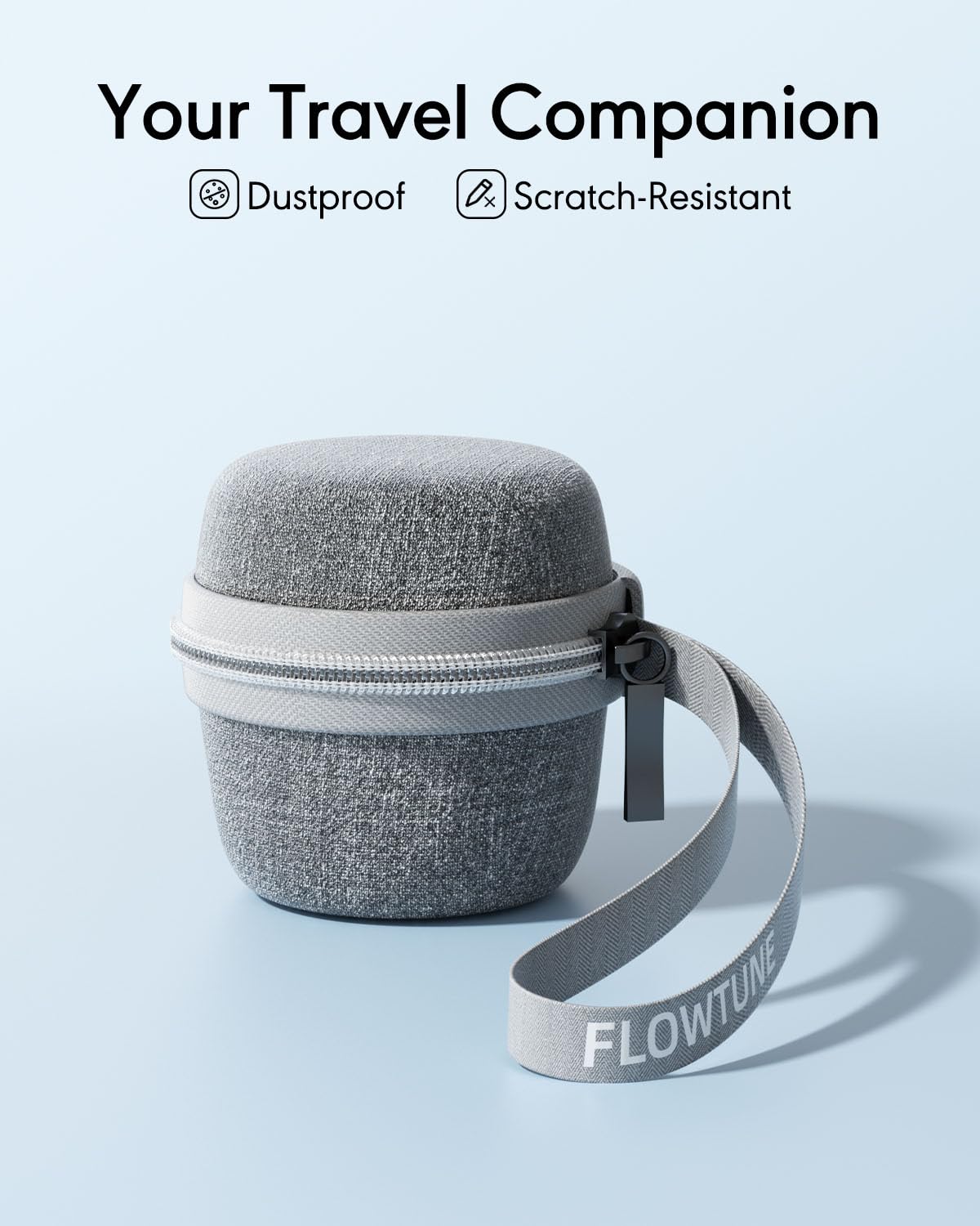 FLOWTUNE Mini Travel Case — Crush-Resistant, Custom-Fit Case for Portable White Noise Machine (Case Only)