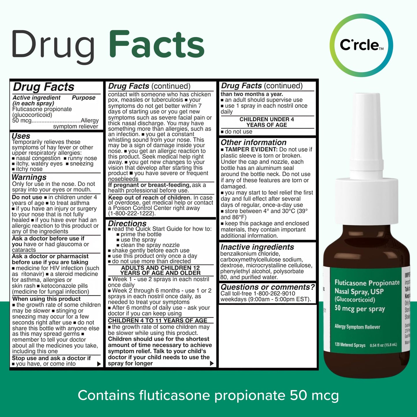FlutiCare Fluticasone Nasal Spray 50mcg – 24h Allergy Relief