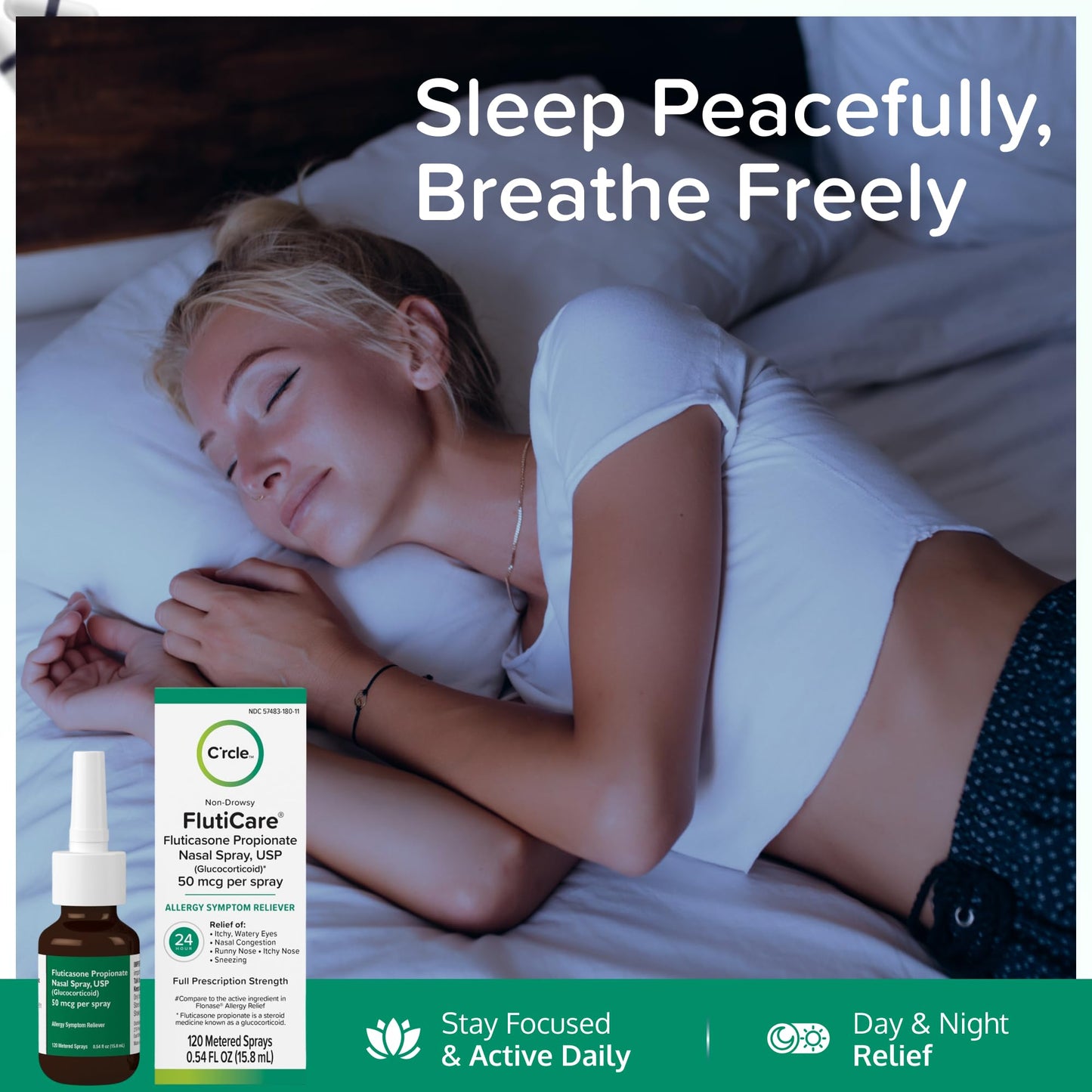 FlutiCare Fluticasone Nasal Spray 50mcg – 24h Allergy Relief