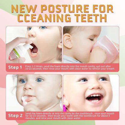 Kids Foam Toothpaste with Low Fluoride – Fruit Flavors (3 Pack)