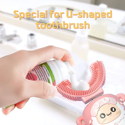 Foam Toothpaste Kids with Fruit Flavor – Low Fluoride, Gluten-Free