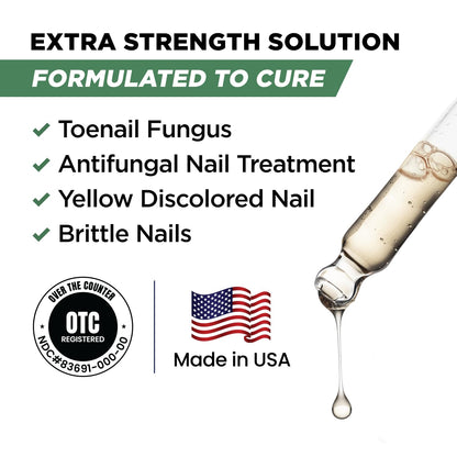 Foot Cure Toenail Fungus Treatment Extra Strength – Athletes Foot & Damaged Nail Repair | Made in USA