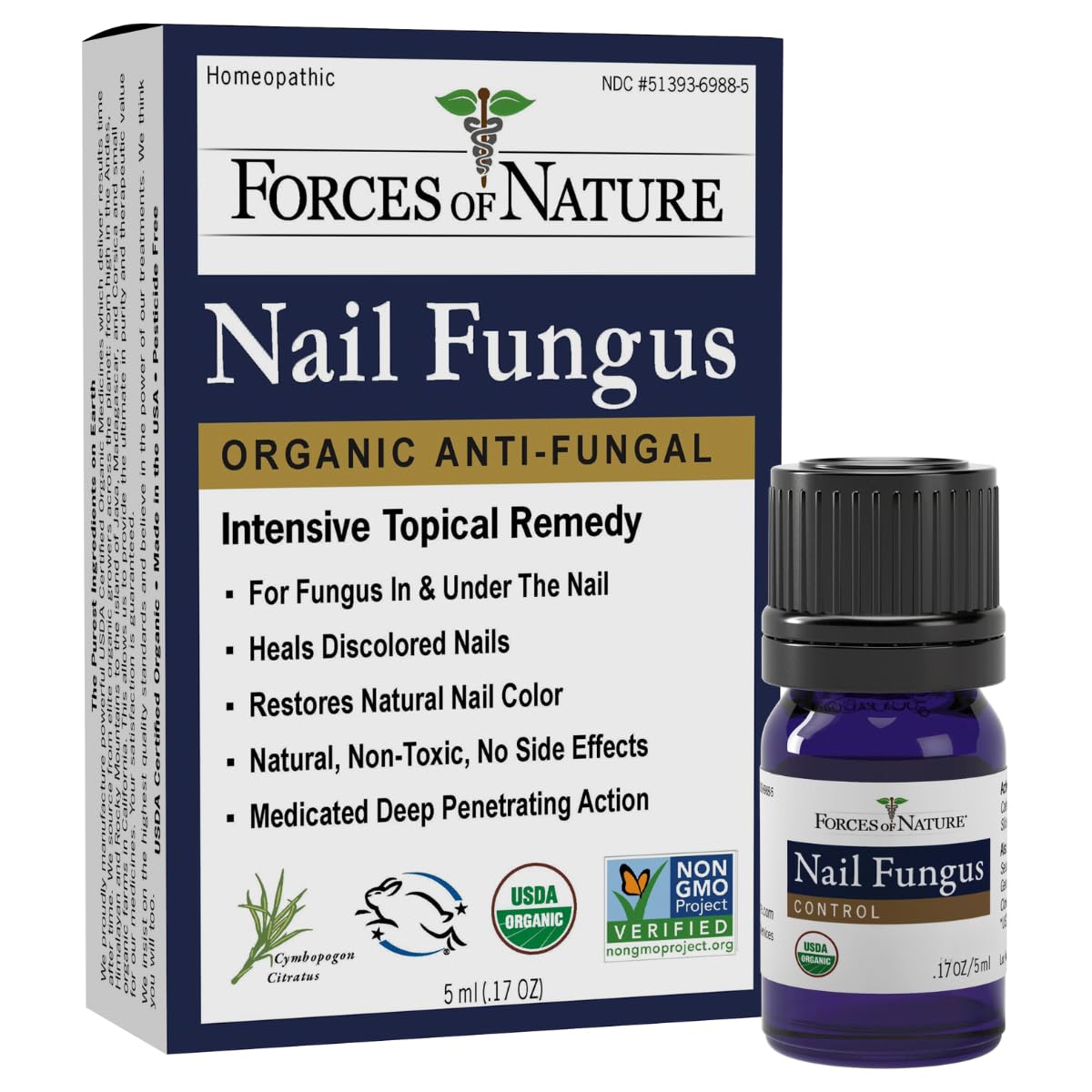 Forces of Nature Toenail Fungus Treatment – Organic Homeopathic Nail Care 0.17 fl oz