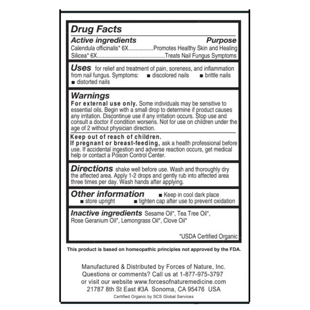 Forces of Nature Toenail Fungus Treatment – Organic, Homeopathic Nail Care