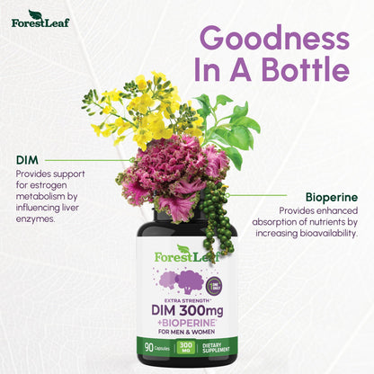 ForestLeaf DIM 300mg with BioPerine — Hormone Balance & Metabolic Support (90 Caps)