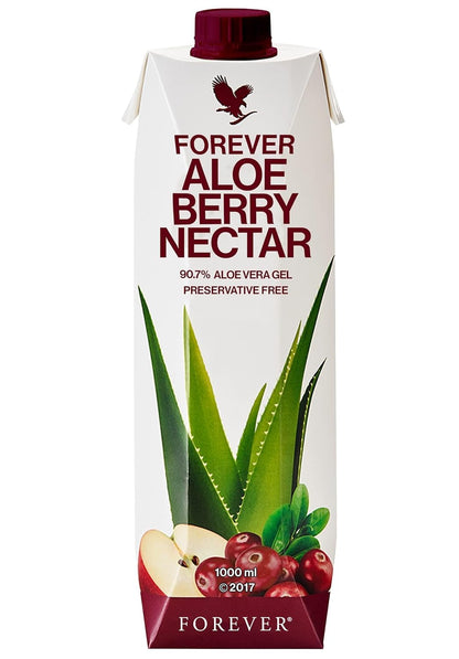 Forever Living Aloe Berry Nectar 1L – 90.7% Pure Aloe Vera, Cranberries & Apples | No Preservatives