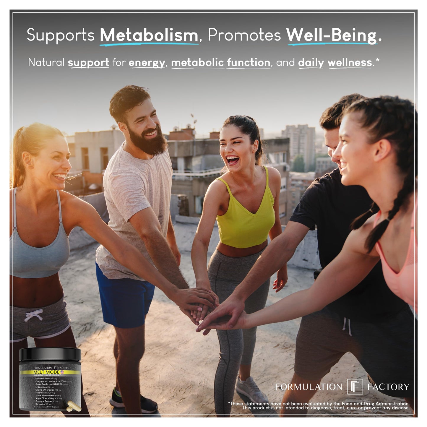 Formulation Factory Melt Mode 10-in-1 Metabolic Health & Energy Support | Green Tea, L-Carnitine, CLA, Glucomannan & More | Helps Support Appetite & Metabolism Balance | 360 Count (Pack of 3)