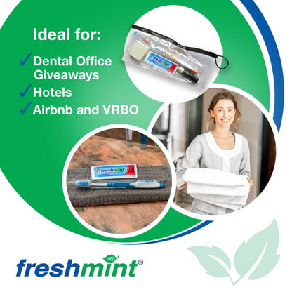 Freshmint 250 Packets – 0.28 oz Premium ADA Accepted Fluoride Toothpaste (Single-Use)